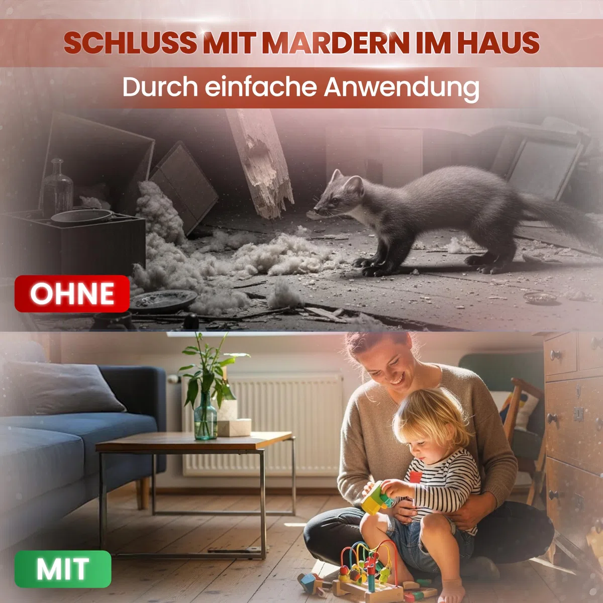 Marderspray 500 ml – Hochwirksamer Marderschreck für Auto, Motorraum, Dachboden, Garage & Garten – Effektive Marderabwehr mit Langzeitschutz, sofort einsatzbereit