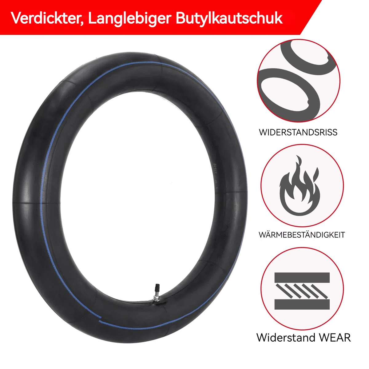 3,50/4,00-19 (100/90-19) Motorradschläuche 110/90-19 Dirt Bike Schlauch mit TR4 Gerader Ventilschaft für M72 R71 R61 K750650 URAL MW DNEPR MT Reifen 1 Pack