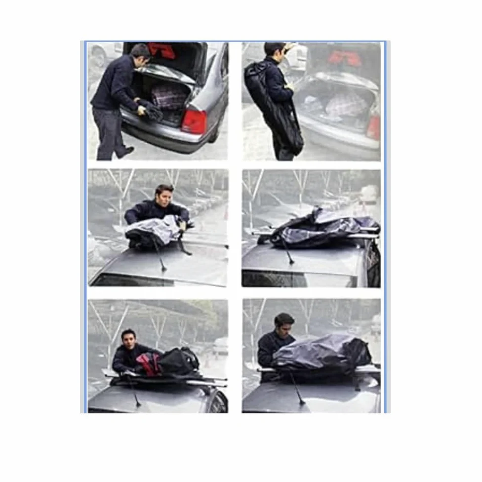 Dachbox für Dachträger, 270 Liter, für Autos, kompatibel mit Dachbox, wasserdicht, strapazierfähig, Boden aus Metall, Länge 100 x Breite 80 x Höhe 26-40 cm