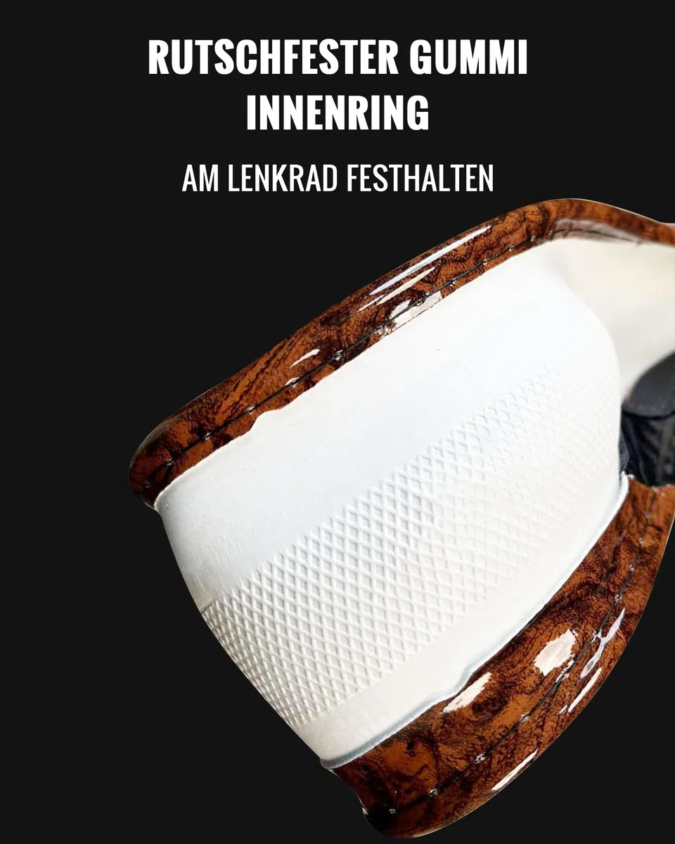 TOYOUN Klassiker-Lenkradbezug Kunstleder Holzdekormuster, Universal Lenkradhülle 37-38 cm für Sommer & Winter, Autozubehör Innenraum Geschenke für Frauen und Männer