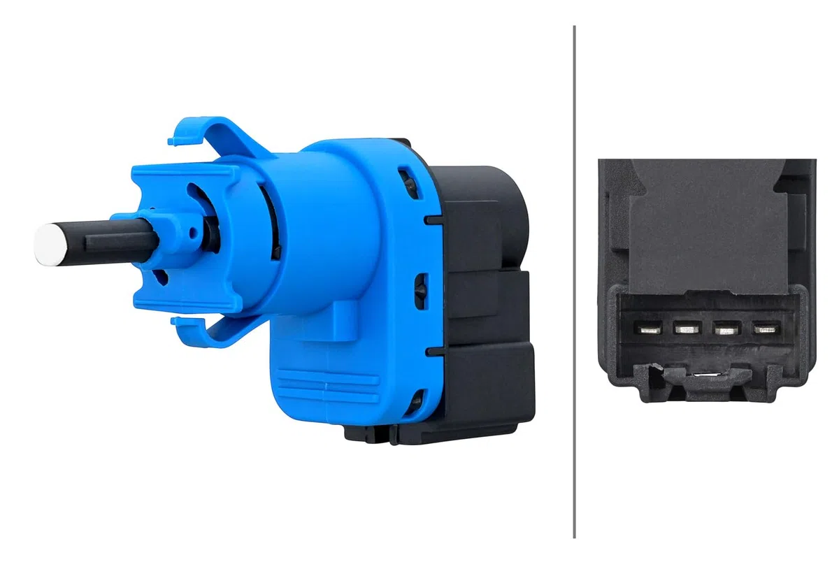 HELLA 6DD 010 966-711 Bremslichtschalter - 12V - 4-polig - Flachstecker - Schließer - elektrisch