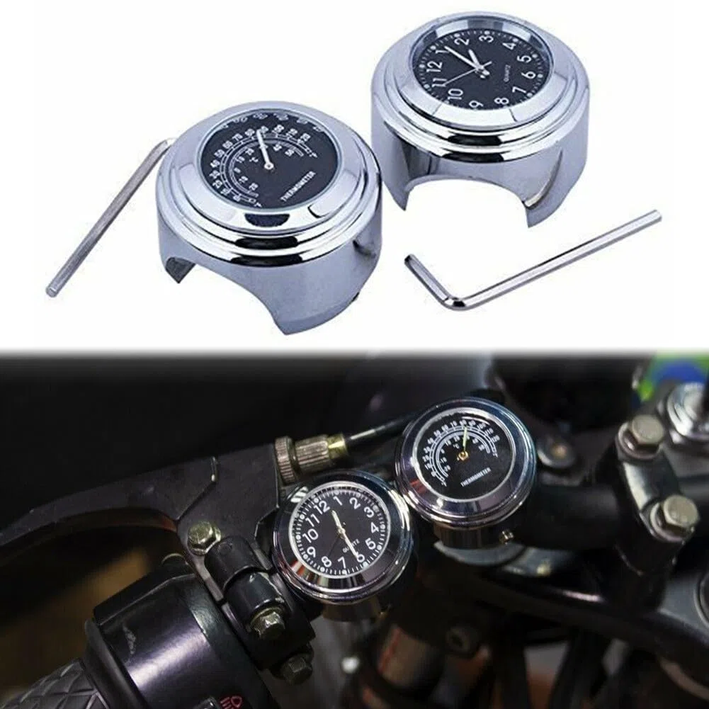 Passend für Motorrad-Lenker-Uhr-Thermometer, einfach auf 7/8-Lenker zu montieren