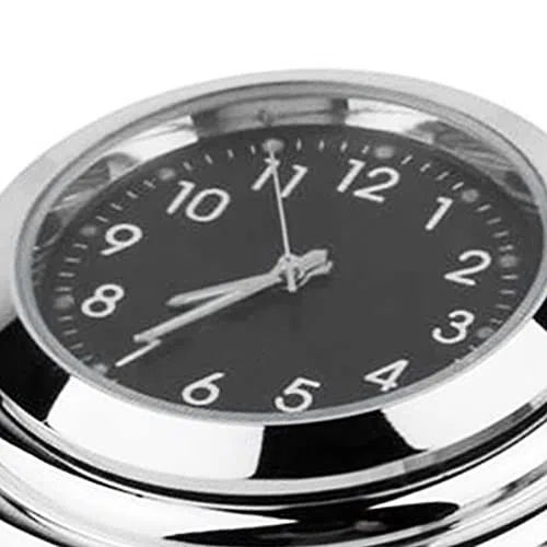 Akozon Motorrad-Lenkeruhr, Verchromt, wasserdichte Aluminiumlegierung, Halterung für Motorrad