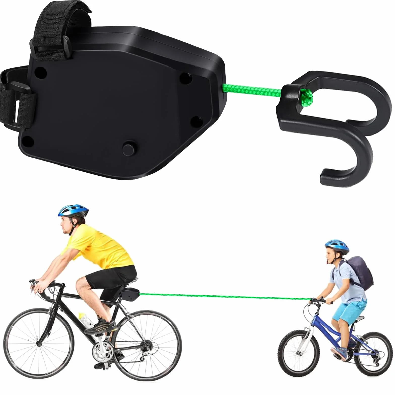 FIVAVA Fahrrad Abschleppseil Kinder 2.5M Einziehbarer Abschleppseil Fahrrad Eltern Kind Zugseil Traktionsseil 500 lbs für Kinder MTB Bike