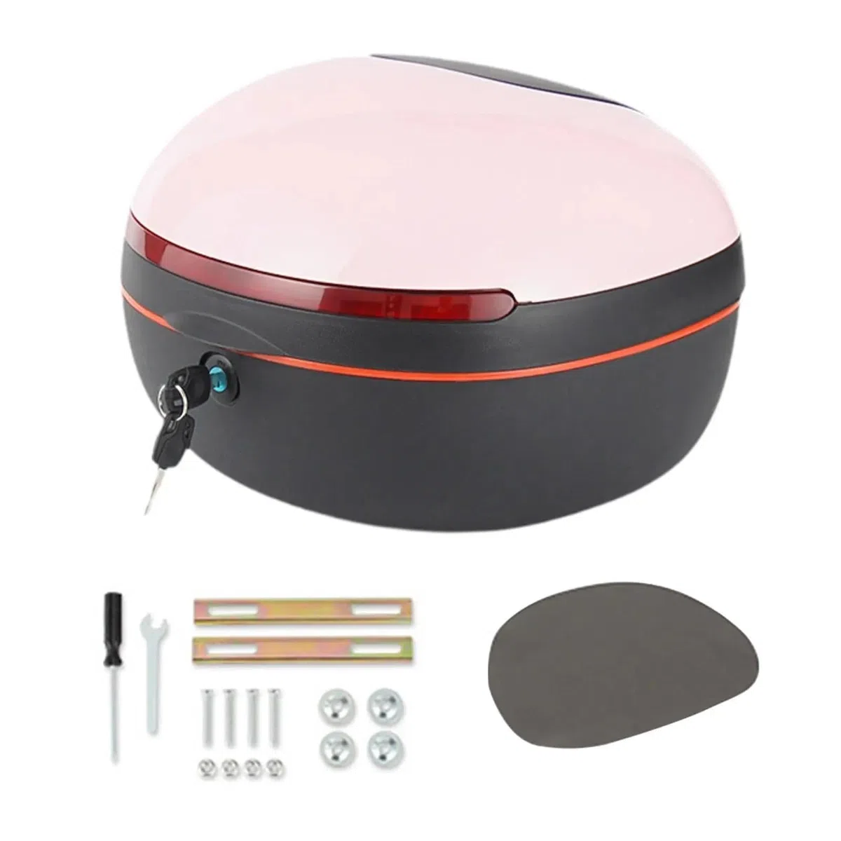 Koffer Tasche Motorrad-Topcase, wasserdichter Aufbewahrungsträger für den Motorradkoffer(Pink)