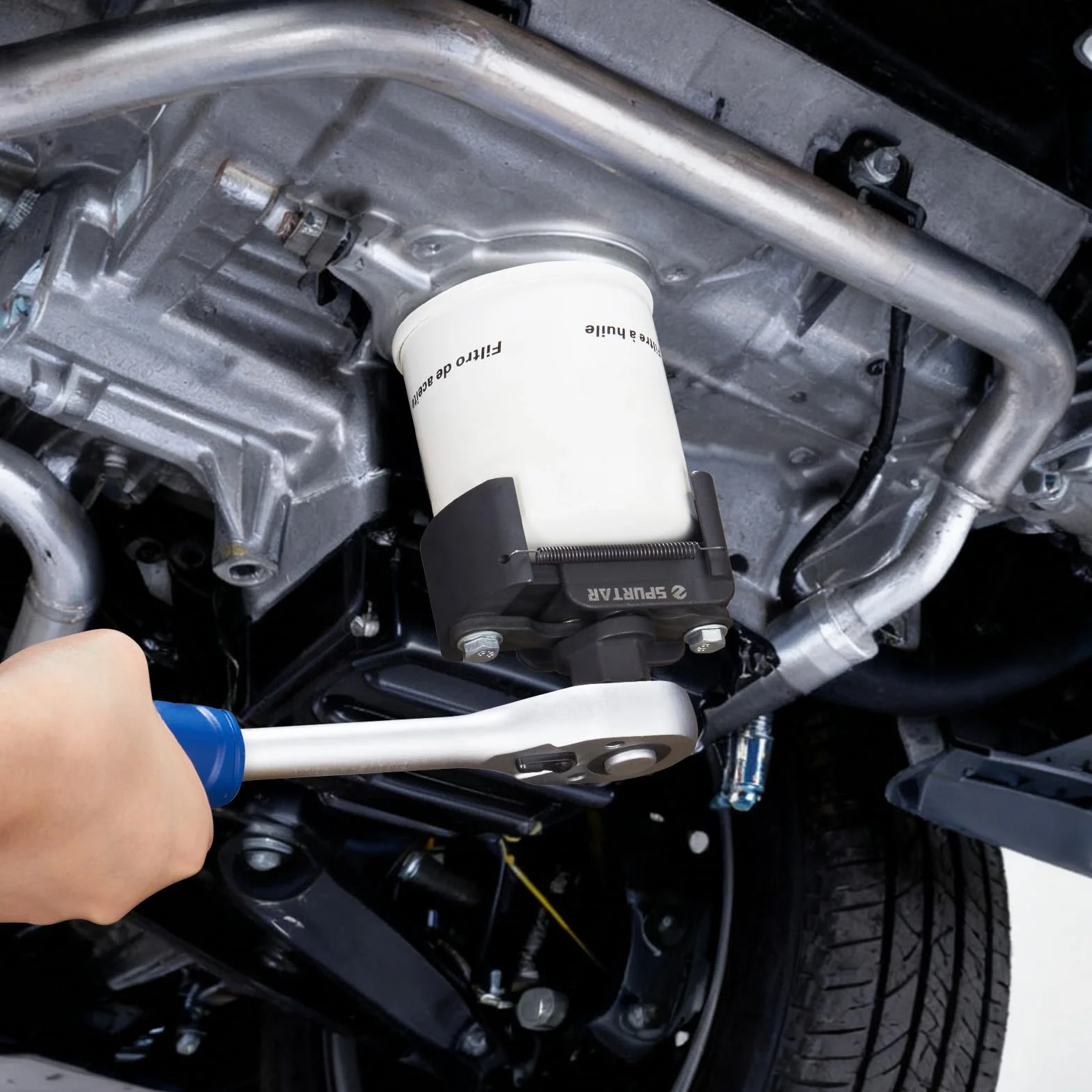 Spurtar Ölfilterschlüssel 60-80mm Ölfilter Schlüssel Universal Auto Federbelastet Verstellbar Ölfilter Werkzeug für Ölwechsel an Auto Motorrad Lkw Boat