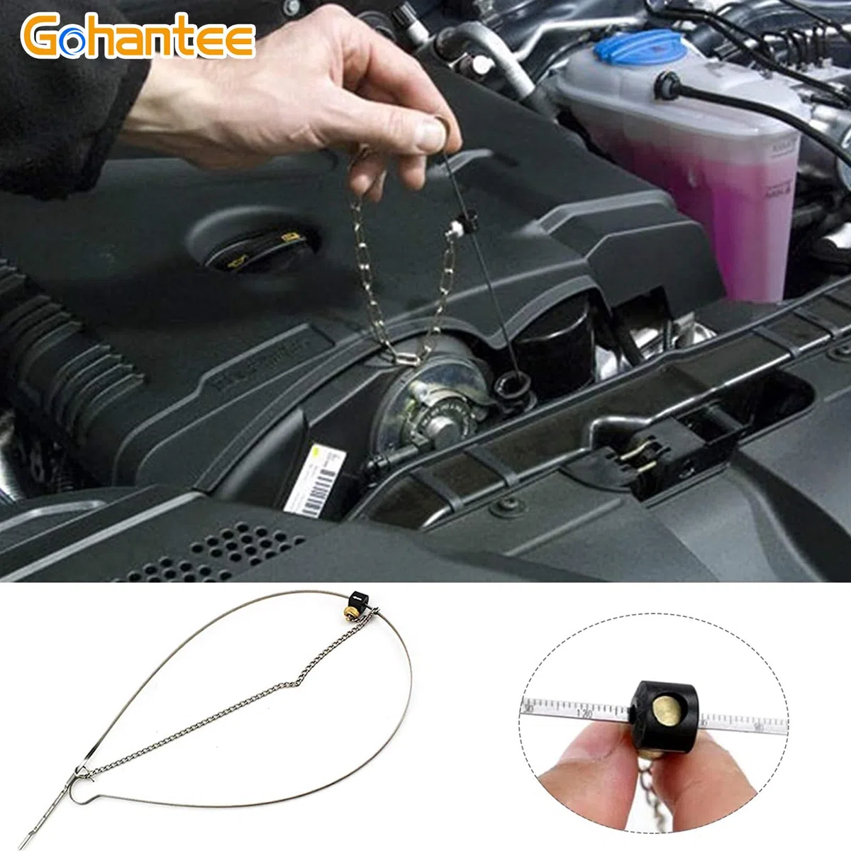 gohantee Öl Messstab Motor Einstellbarer Ölstand Messstab Motor T40178 Gauge Werkzeug weit kompatibel mit Audi A6 A5 A4, 2,0 l, 3,2 l, 4,2 l