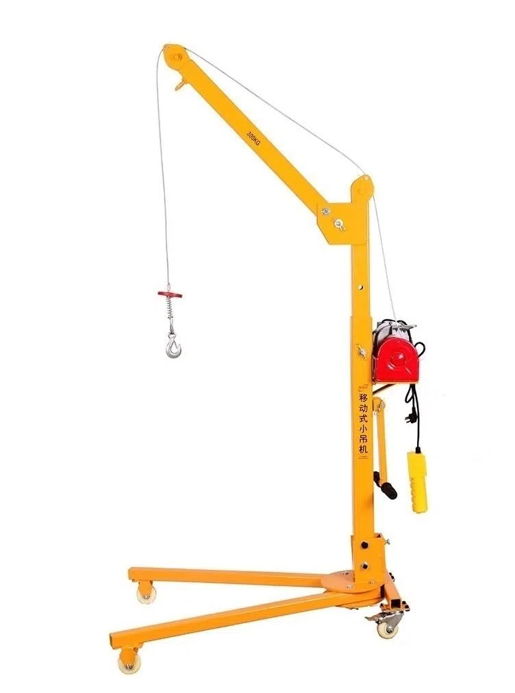 Tragbarer, faltbarer manueller Heber, kompakter Heim- und Worhop-Kran für schweres Heben, vielseitiger Hebezeug für einfache Nutzung, ideal für Heimwerker und professionelle Tas