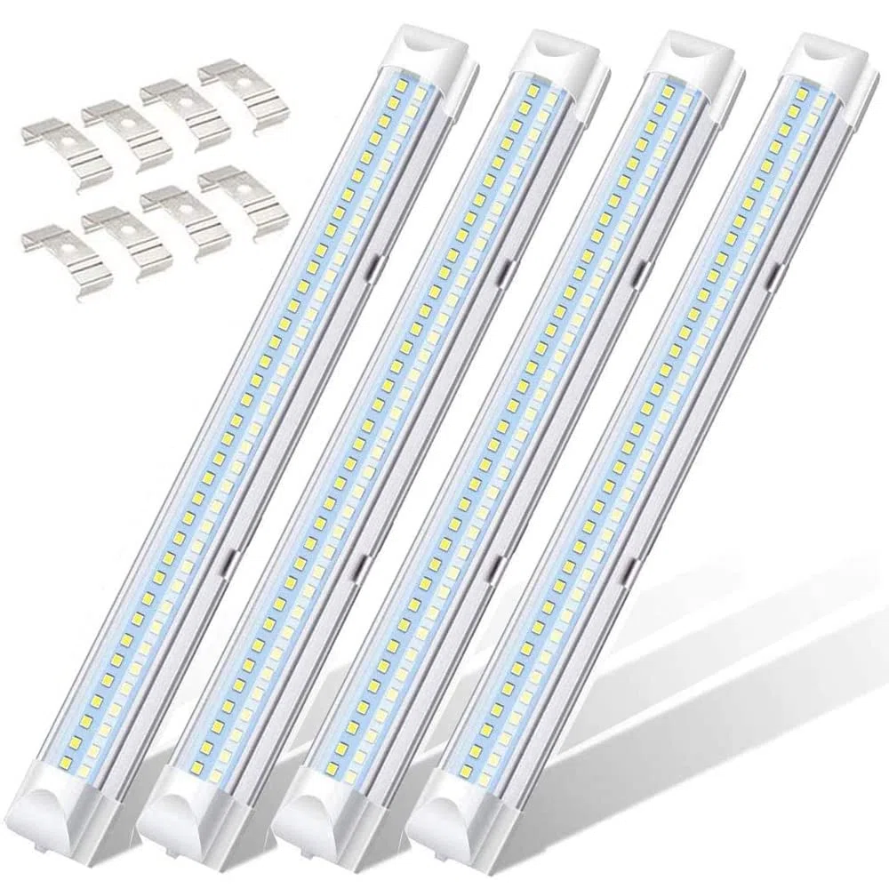 Caxmtu 12V LED Lichtleiste für den Innenbereich 12 Volt Led Lampen 72 LEDs Universal Lichtleiste für Wohnmobil Camper Boot mit An-/Aus-Schalter (4 Stück)