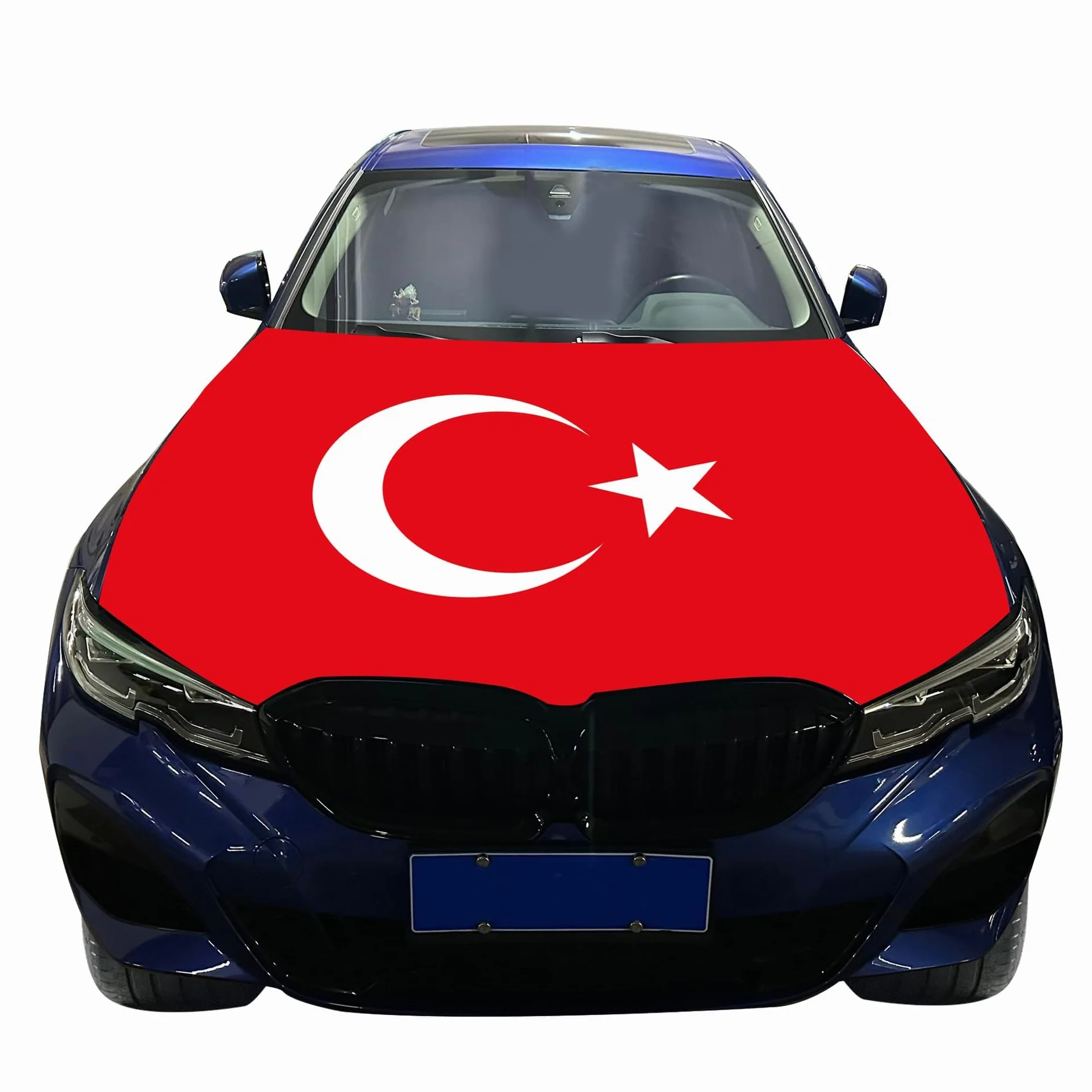 Türkei Flagge Motorhaube, Türkei Flagge Auto, Fan Artikel Türkiye Bayrak Fußball Auto Motorhaube Überzieher Flagge
