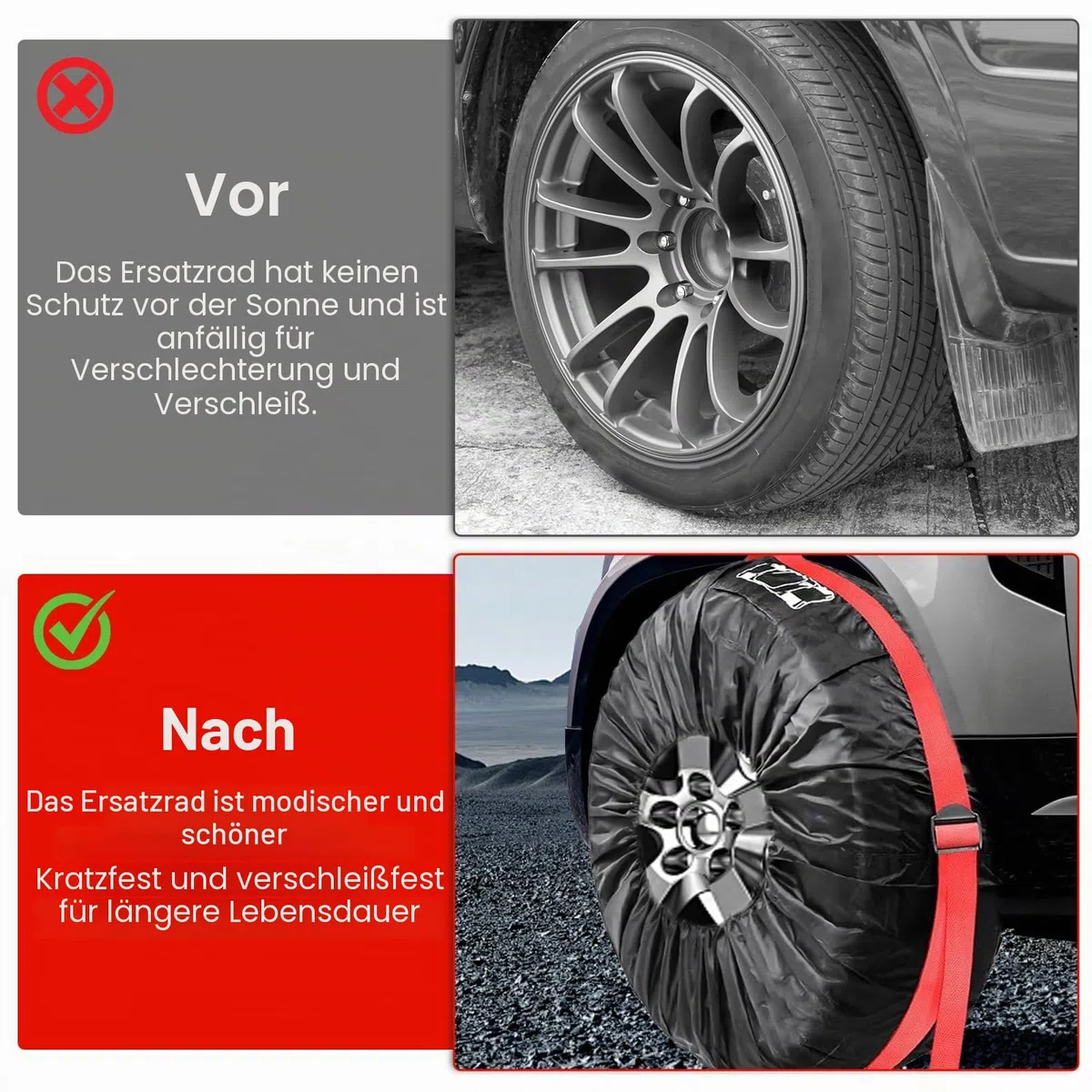 4 Stück Reifentüten Set Reifentaschen für 19/20/21/22/23 Zoll Reifensäcke Reifenschutzhülle für Reifen Aufbewahrung Transport und Lagerung Reifenschutzhülle Wasserdichte Schutzhülle Reifen Tüten