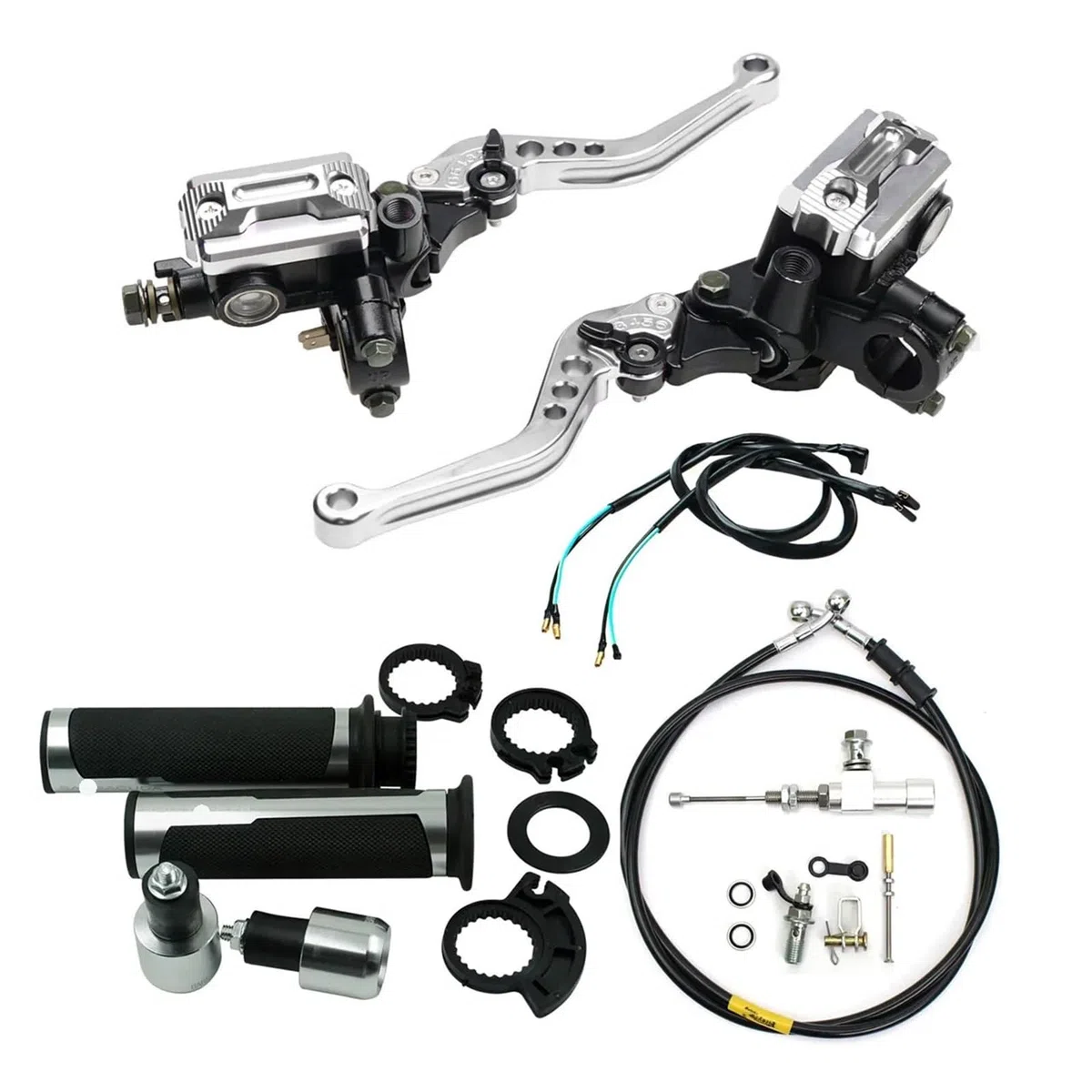 Universal Motorrad Hydraulische Kupplung Kit Bremshebel Hauptzylinder Reservoir Mit Grip Bremsschlauch Für Motocross Pulsar Kupplungs shebel