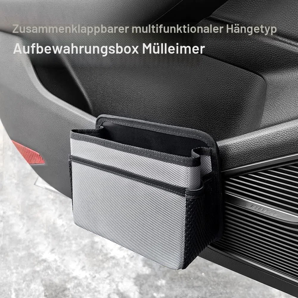 Auto-Mülleimer für die Seitentür, faltbarer Mülleimer fürs Auto, Aufbewahrungsbehälter für den Vorder- und Rücksitz des Autos, Mini tragbarer Innen-Mülleimer zum Aufhängen, Universal für SUV, LKW