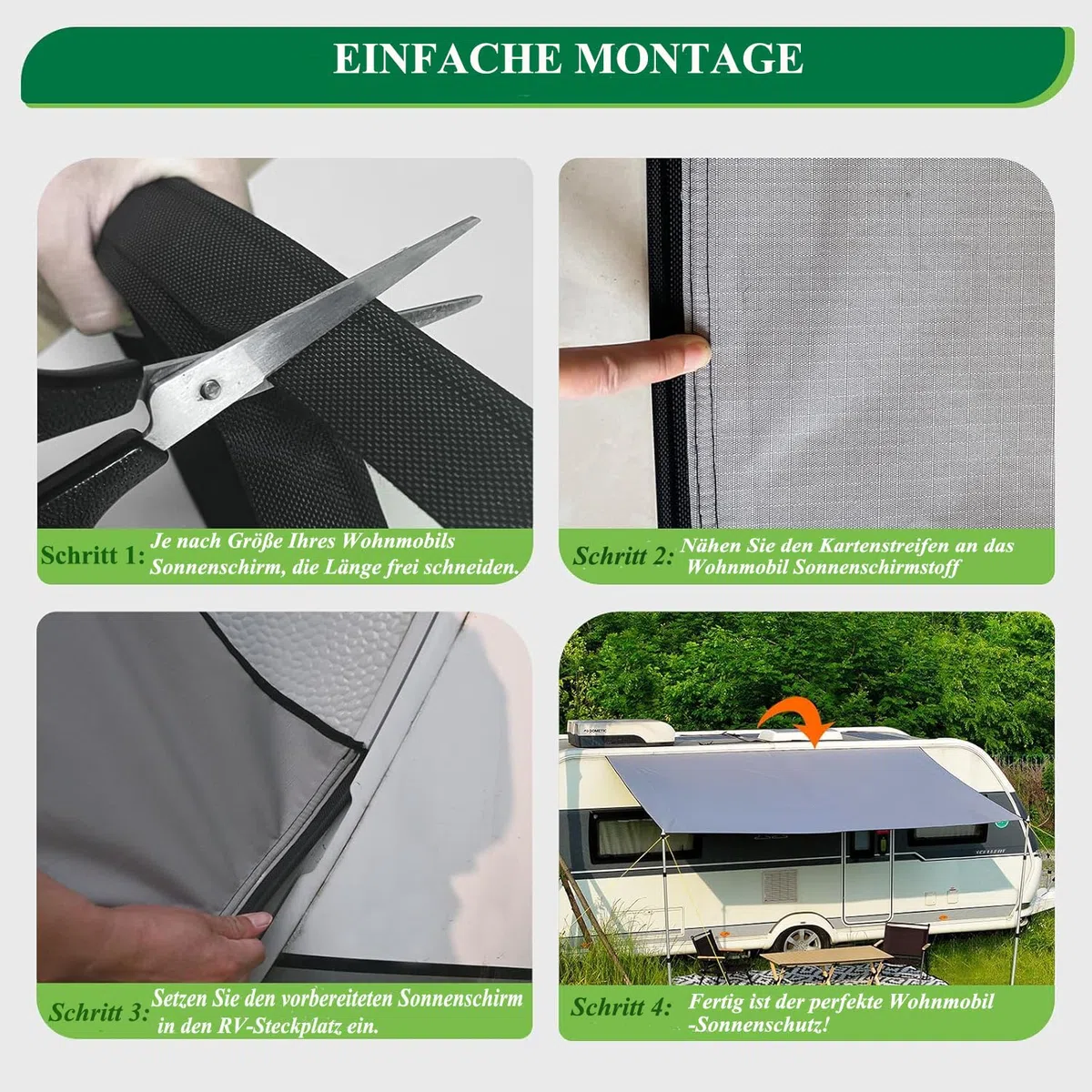 3 Meter Markisenschienenrohr 8 mm Doppelklappe Ka-dor schwarzer PVC-Kern Markisenschienenstreifen für T4 T5 T6 Wohnmobile/Camping/Markisen/Zelte