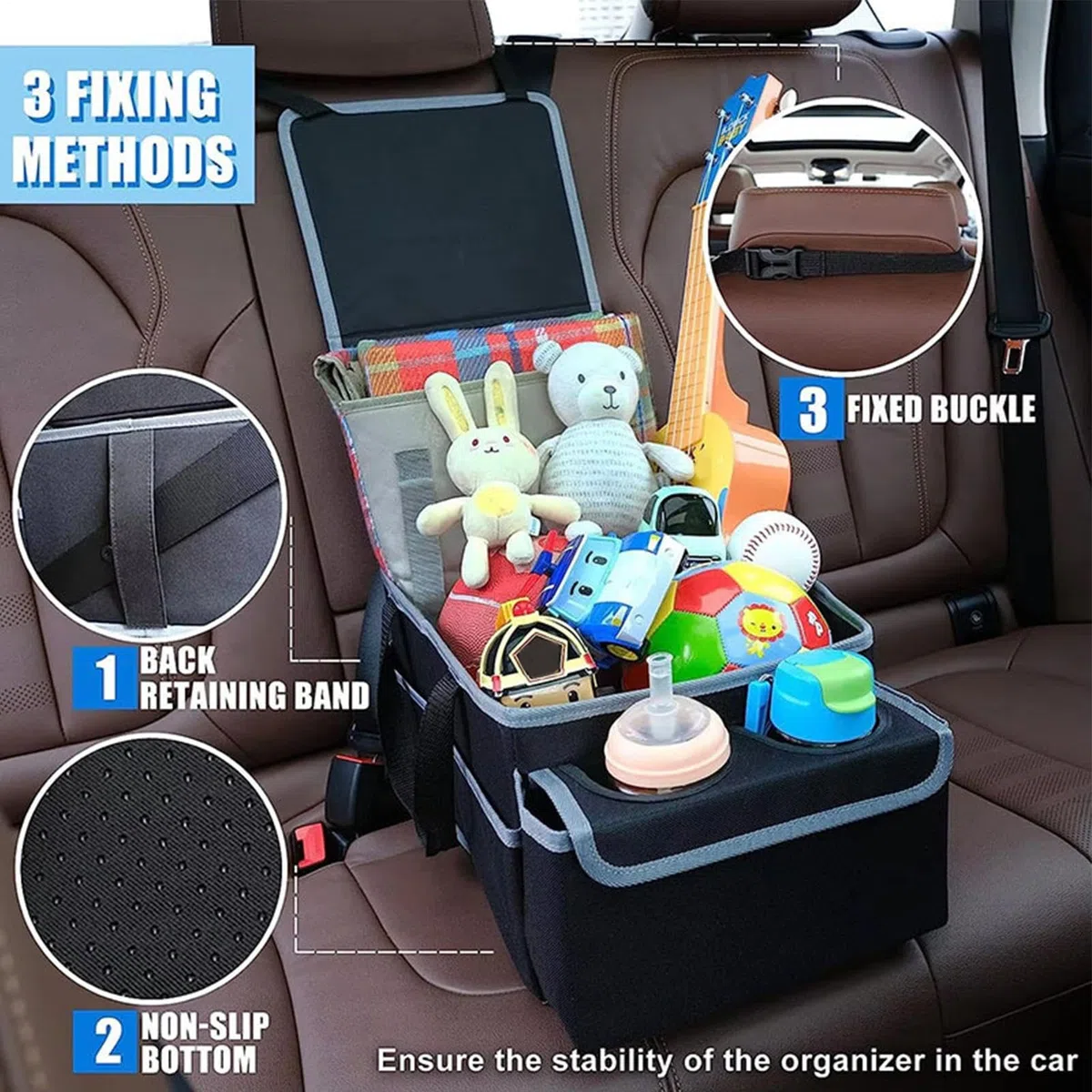 Generisch Beifahrersitz Organizer - Klappbarer Auto Sitz Organizer | Inklusive Getränkehalter Und Stauraum Für Werkzeug Im Auto- Und LKW-Innenraum Bei Reisen