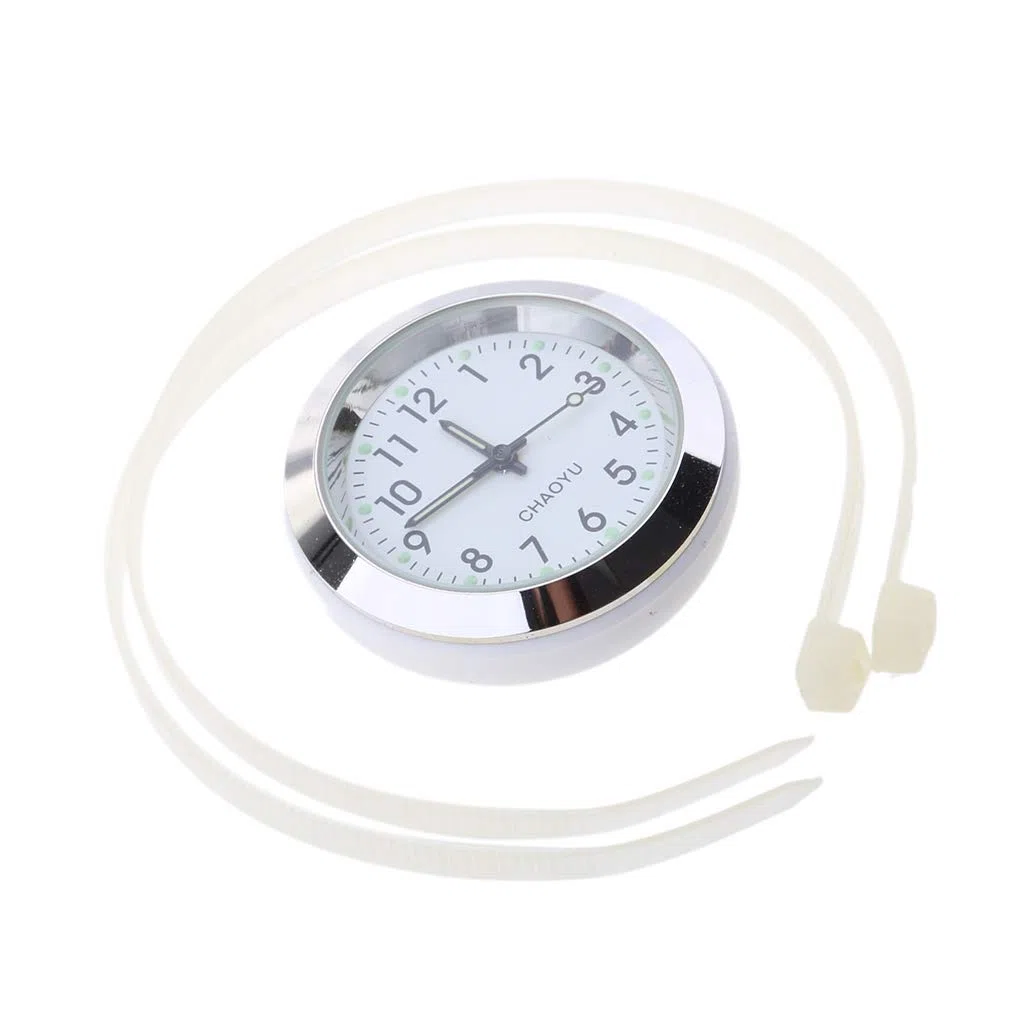 Baoblaze Universal Motorraduhr, Wasserdicht, aus Aluminium - Weiß