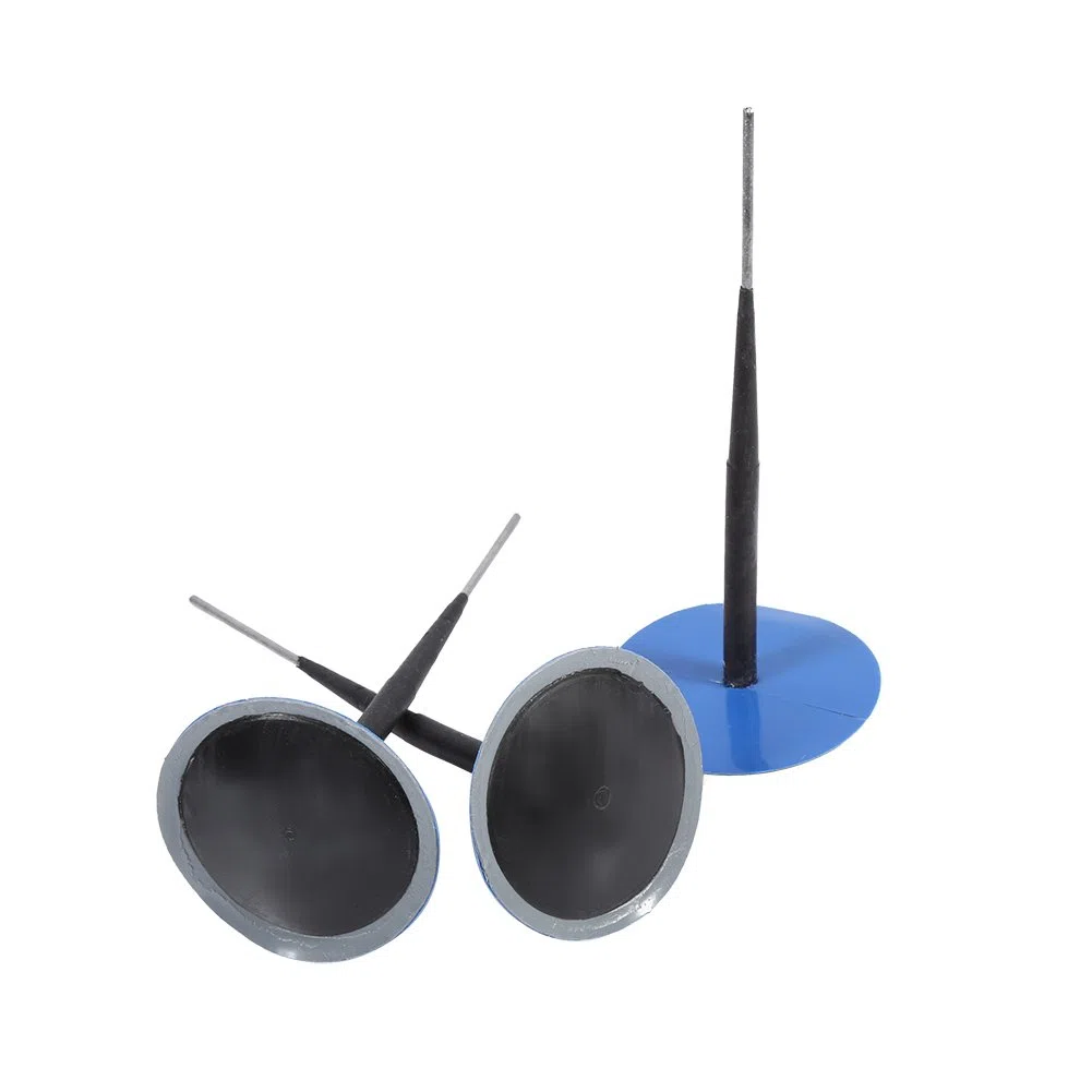 Reifenreparaturset, Reifen Plug Patch Gum Tyre Repair Set Reifen Flicken Kleber Reifenreparatur Pilz Pilzförmige Nadelstecker zur pilz Gummi Reparatur Reifen für Auto/Motorrad/Fahrrad 24 Stück, 5mm