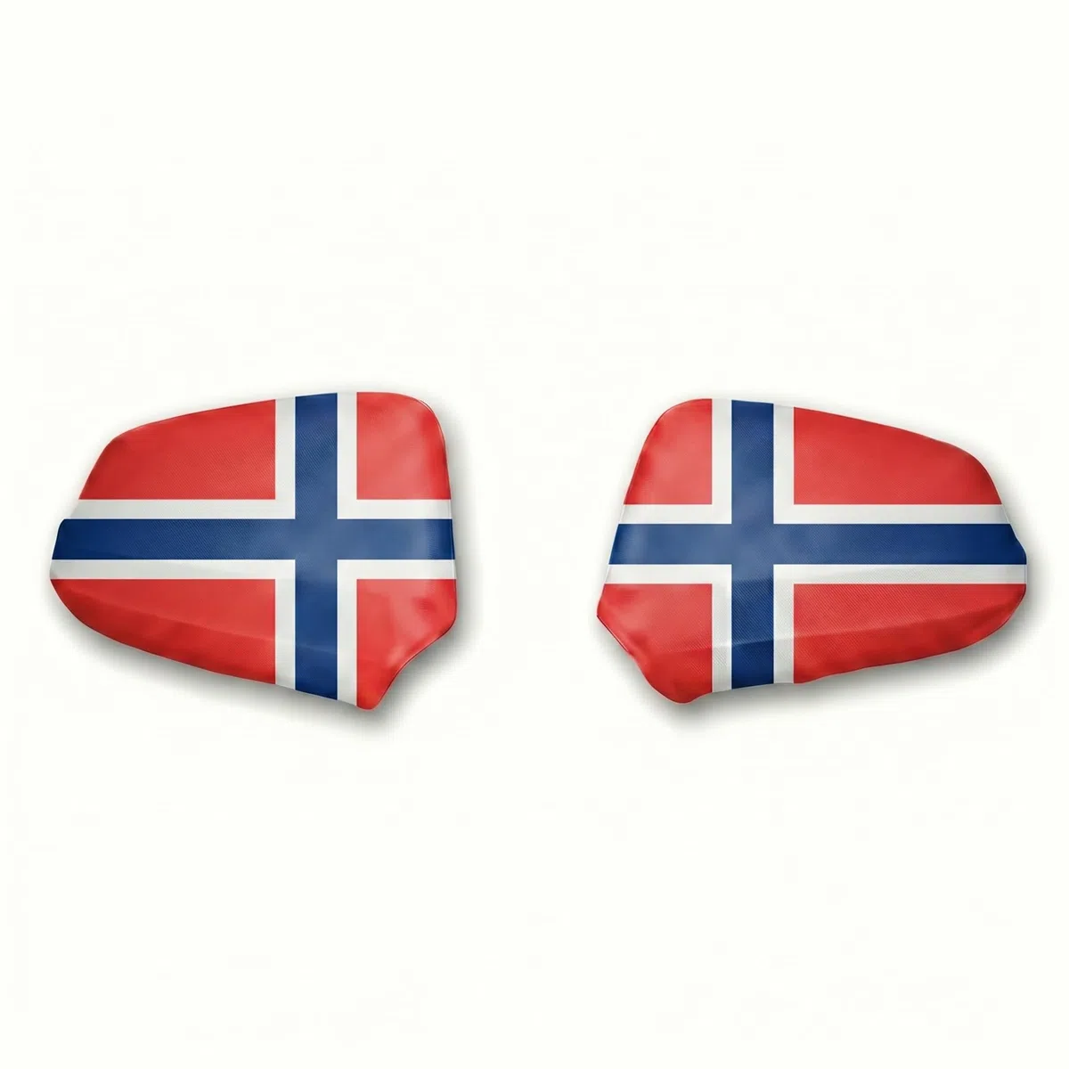 Außenspiegelfahne Norwegen für Auto - 2er Set Außenspiegel Überzieher Autoflagge, Fanartikel für Fußball EM & WM, Spiegel Deko Flagge