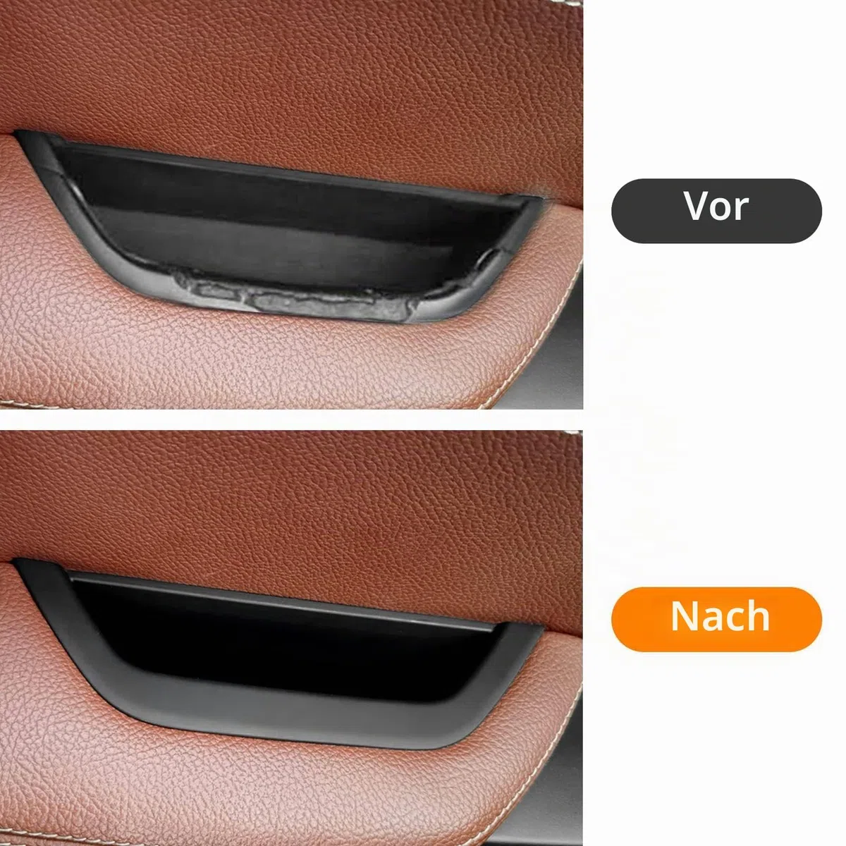 TTCR-II Kompatibel mit Türgriff BMW X3 F25 2010-2016, X4 F26 2014-2017, Türgriff Innen Links, Aufbewahrungsbox für Autotürgriffe F25 F26 Linke Vordertür Griffverkleidung, X3 X4 Griff Innentür Schwarz