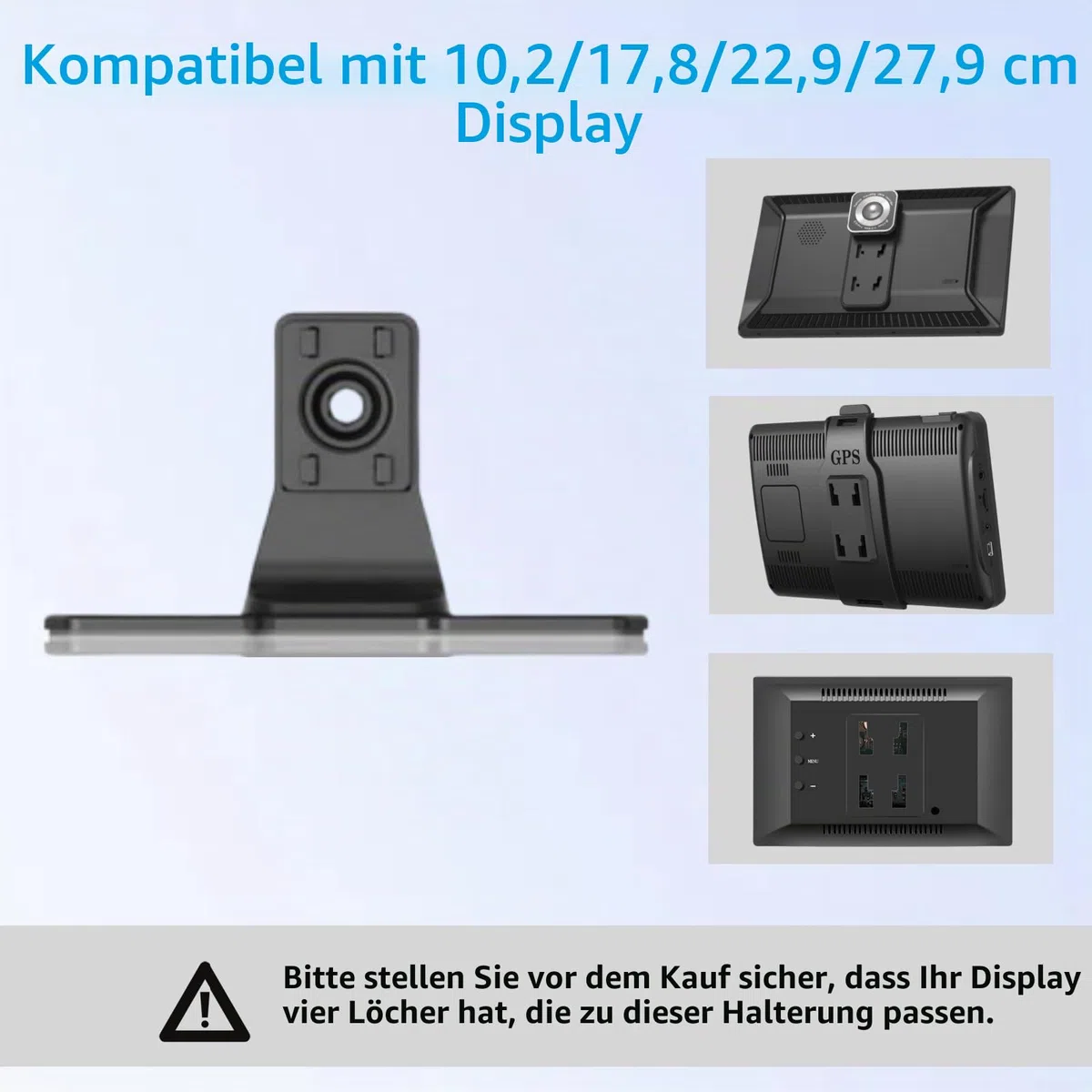 Carplay Bildschirmhalterung, Ersatz-Auto-Spielständer, Halterung für 17,8 cm - 27,9 cm (7 - 11 Zoll) kabellose tragbare Carplay-Bildschirm-Armaturenbrett-Halterung
