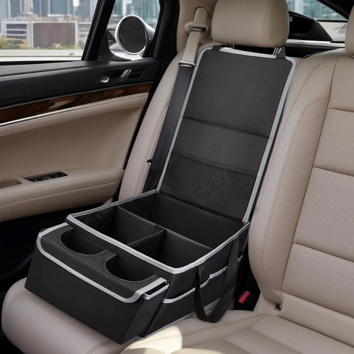 Generisch Beifahrersitz Organizer - Klappbarer Auto Sitz Organizer | Inklusive Getränkehalter Und Stauraum Für Werkzeug Im Auto- Und LKW-Innenraum Bei Reisen