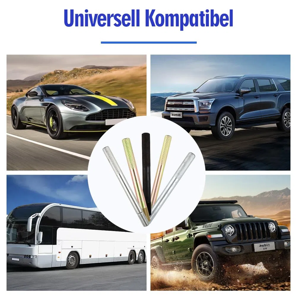 Reifen Montagehilfe, 10 TLG Radmontagehilfe Auto, Montagehilfe Reifenwechsel, 2PCS M15x1.25 / M12x1.5 / M12x1.25 / M14x1.5 / M14x1.25 Rad Montagehilfe Fixierbolzen