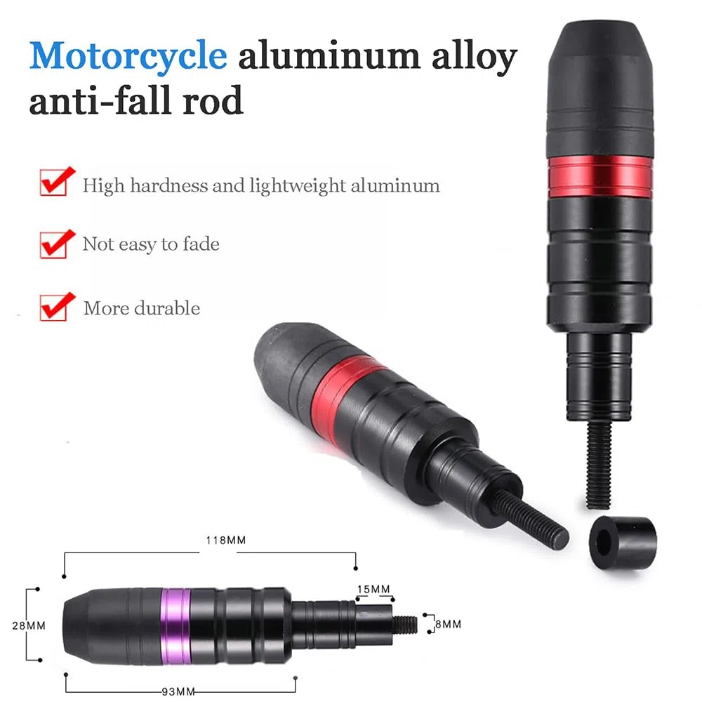 Motorrad Sturzpads für Aprilia Dorsoduro 750 900 1200 SMV750,Protector Stange Zubehor Motor Schutz Stick Rahmenschützer Fallende Schutz Crash Drop Slider Schutzzubehor,C Red