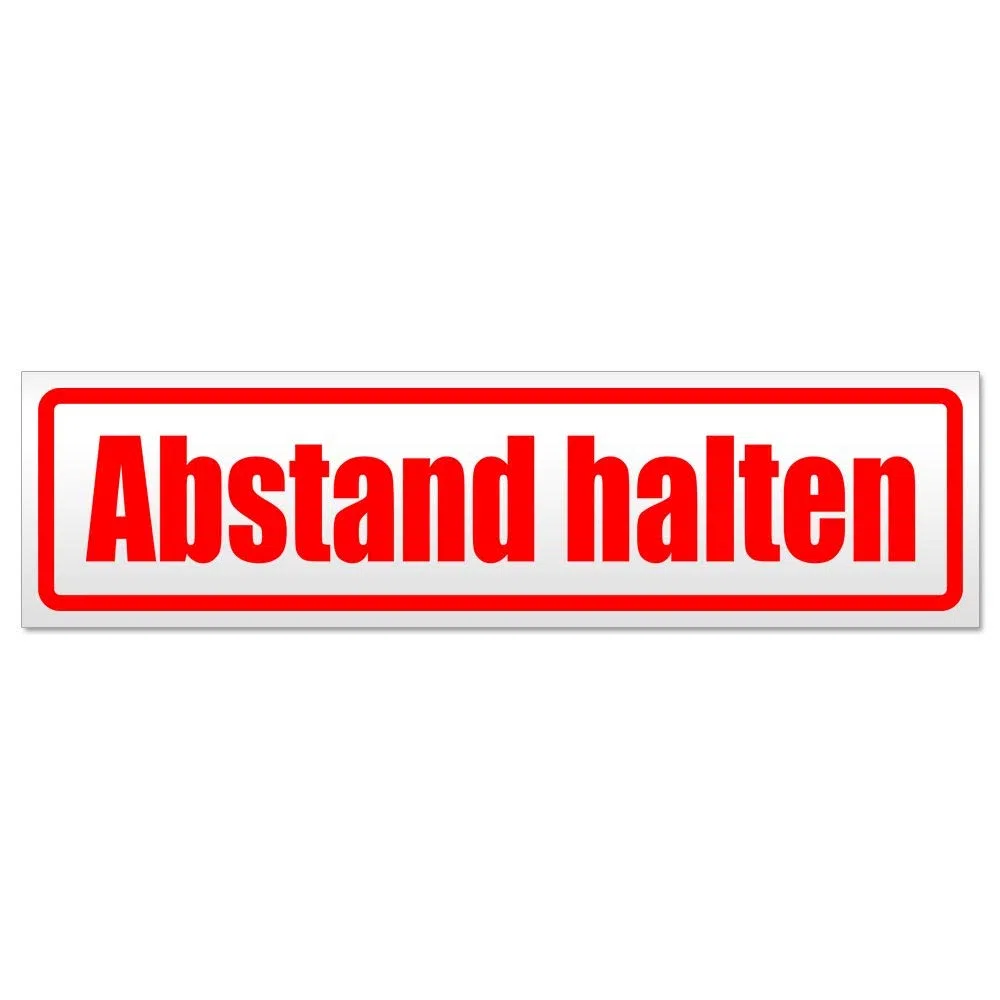 Kiwistar Magnetschild Abstand halten - 30cm Rot - magnetisch für Auto PKW Kfz - wiederverwendbares Hinweisschild aus Magnetfolie - für Fahrzeug, Truck