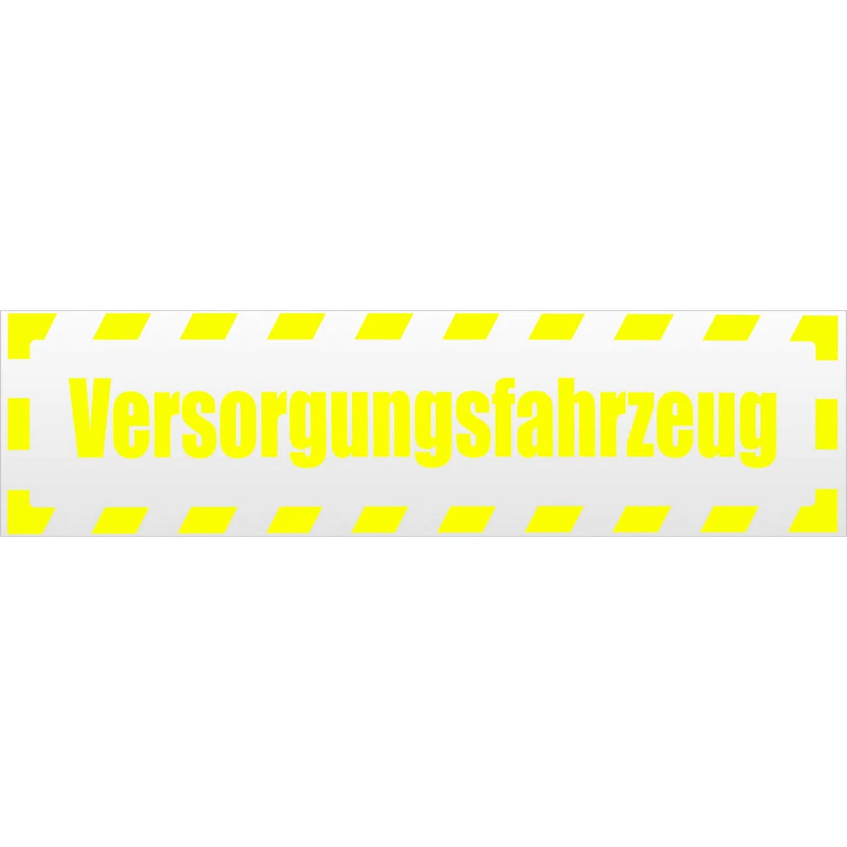 Kiwistar Magnetschild VersorgungsFahrzeug, Truck gestreift - 30cm Neongelb - magnetisch für Auto PKW Kfz - wiederverwendbares Hinweisschild aus Magnetfolie - für Fahrzeug, Truck