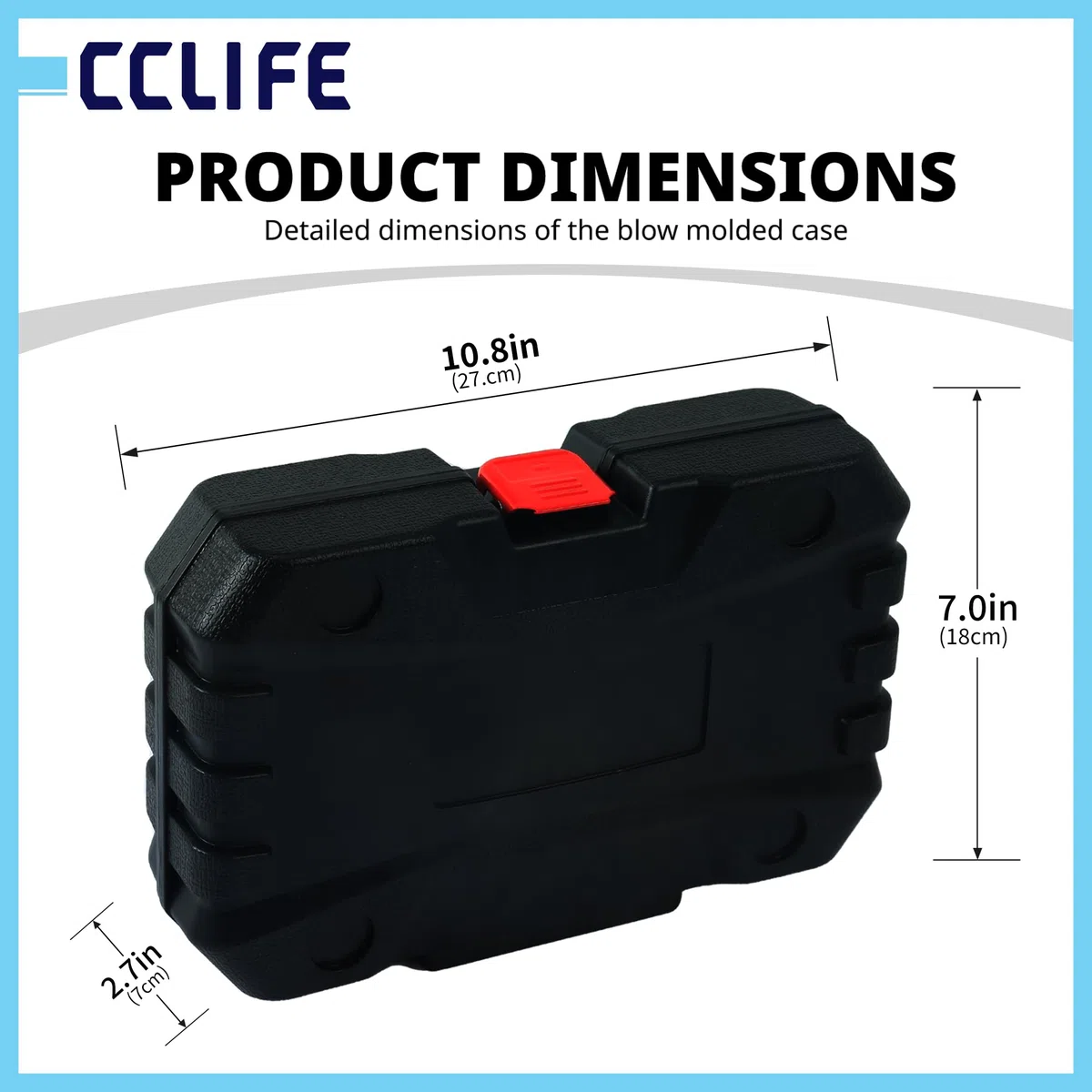 CCLIFE Lambdasonde Werkzeug Set 7tlg 22/27/29mm 1/2" & 3/8" | Cr-Mo Stahl,Seitliche Aussparung,Kabelschutz,kompatibel mit VW/BMW/Mercedes/Ford,Profi & DIY,Robuster Koffer