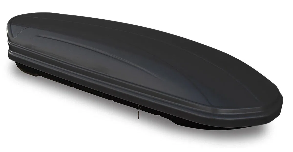 Skibox schwarz matt VDP-MAA 460M 460 Liter abschließbar + Relingträger Dachgepäckträger aufliegende Reling im Set kompatibel mit BMW Serie2 Active Tourer ab 2014
