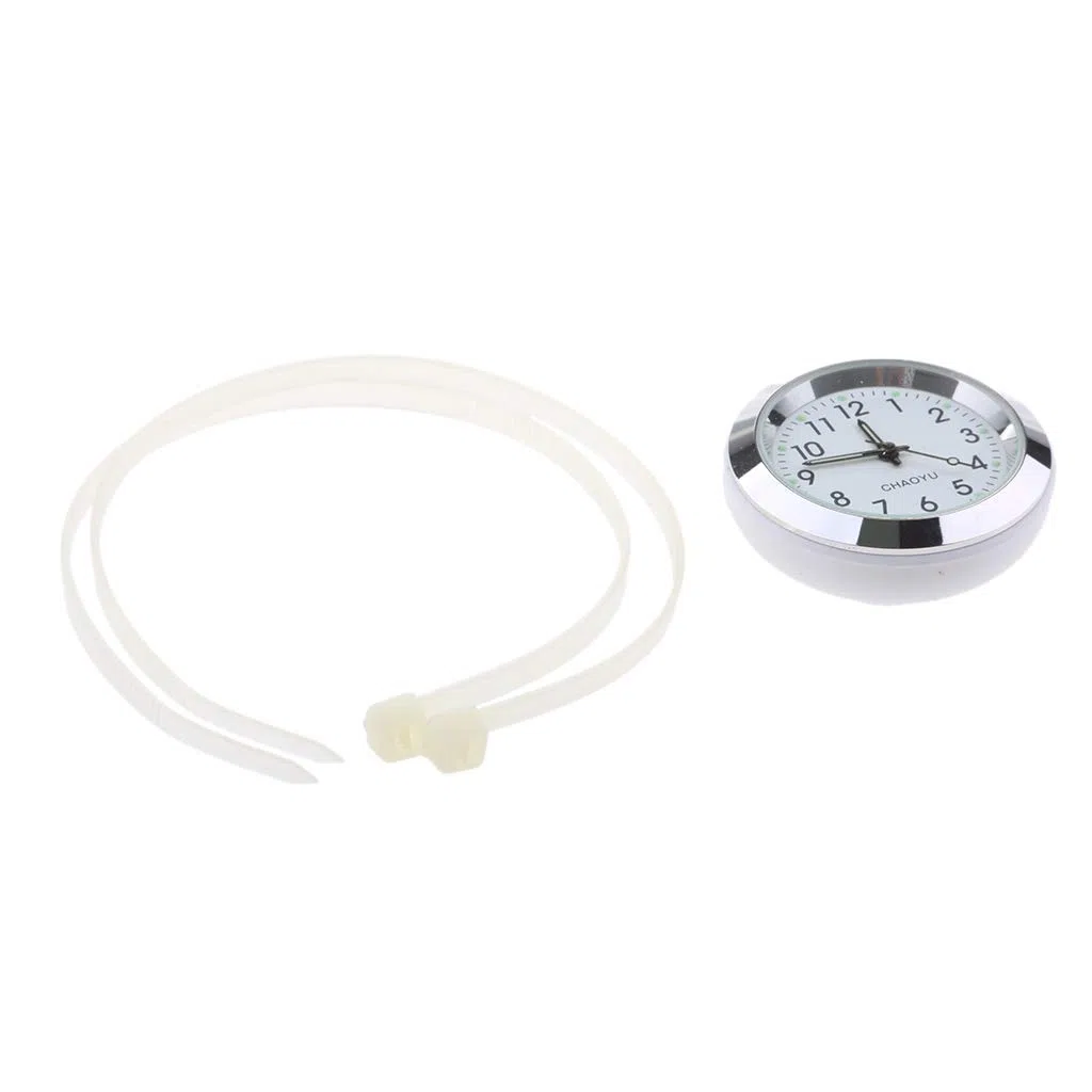 Baoblaze Universal Motorraduhr, Wasserdicht, aus Aluminium - Weiß